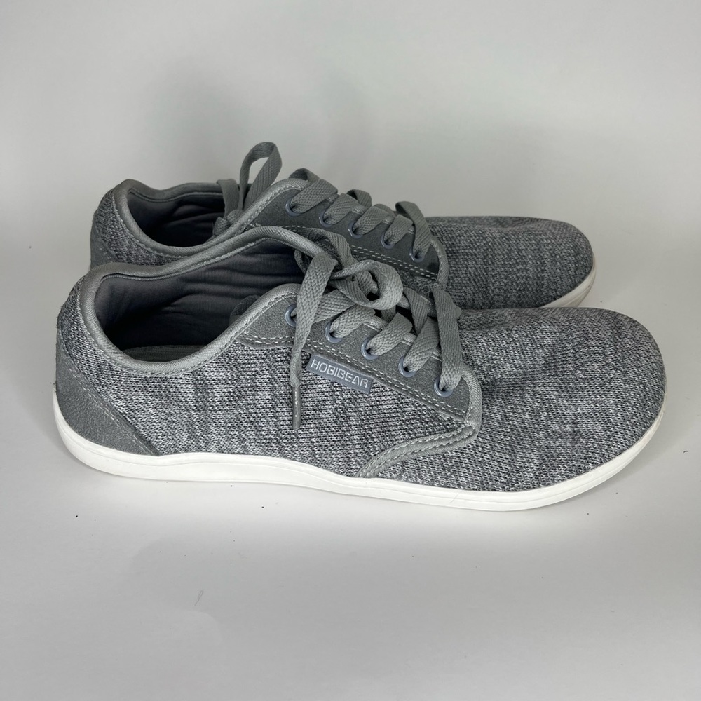 Hobibear Shoes Lace Sneakers Casual Comfort Women Size 41 US 10 Gray textile